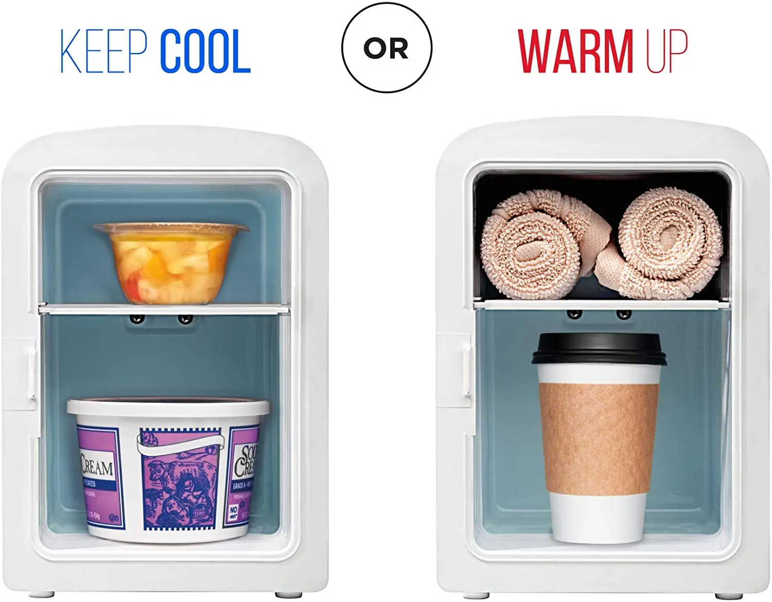 Beauty Fridge with LED 8L Portable Mini Refrigerator Skin Care Makeup