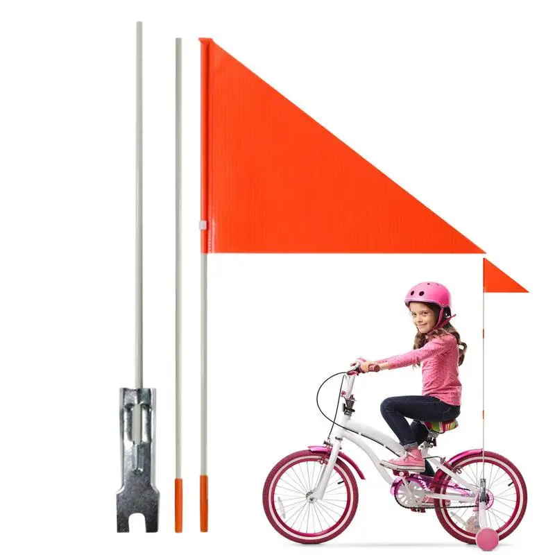 BikeSafetyFlagGoCartWaterResistantSafetyFlagWithPoles