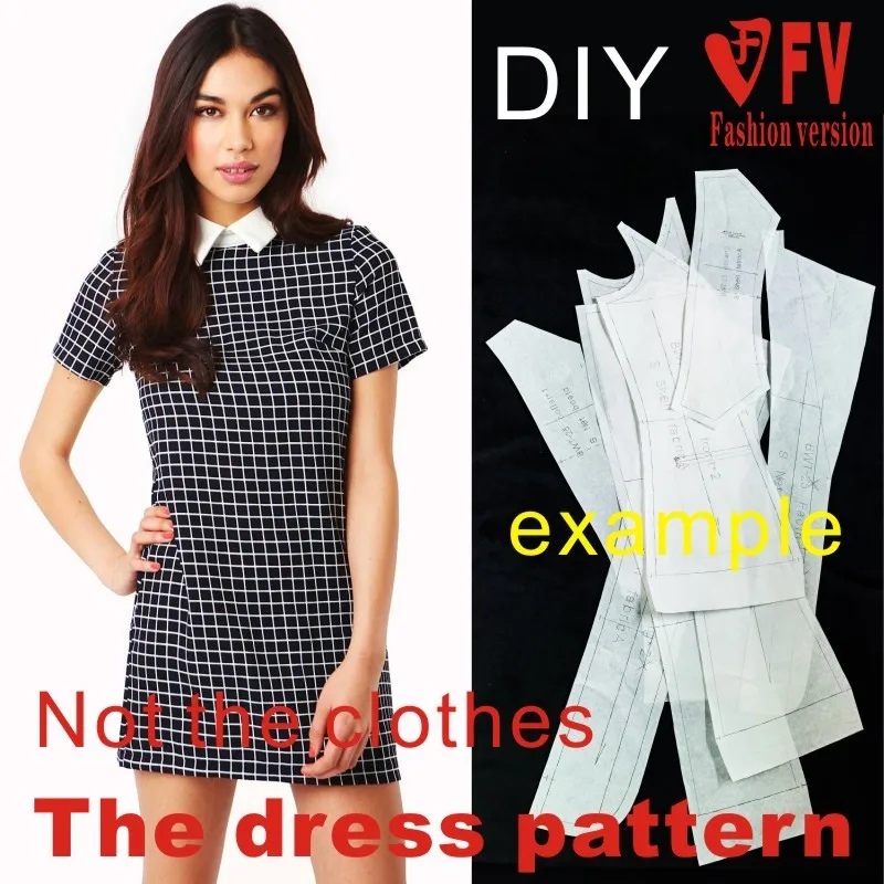 Dresses Sewing Pattern Template Cutting drawing Clothing DIY ((Not selling clothes)) BLQ-144