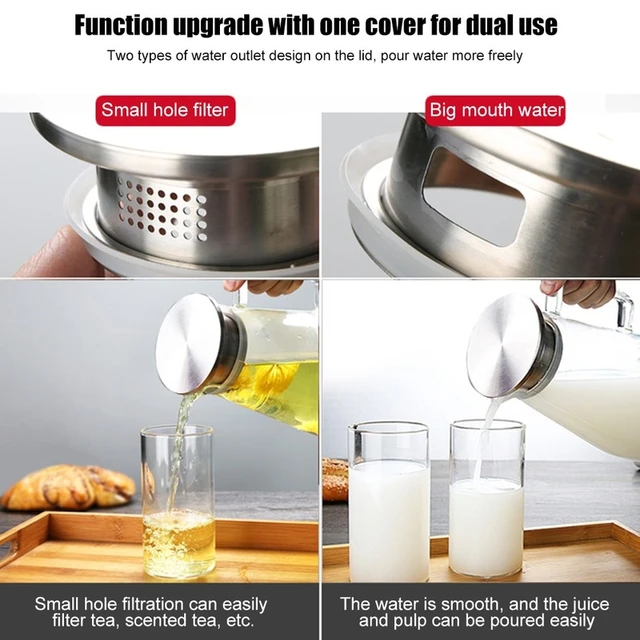 Glass Carafe Stove Top Safe Heat Resistant Large Pitcher Kettle Hot and  Iced Tea Water Juice Beverage Drop Shipping - AliExpress