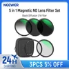 NEEWER 5 in 1 Magnetic ND Lens Filter Set, Black Diffusion 1/4 Filter, Soft GND8, ND8, ND64 Magnetic Adapter Ring 1