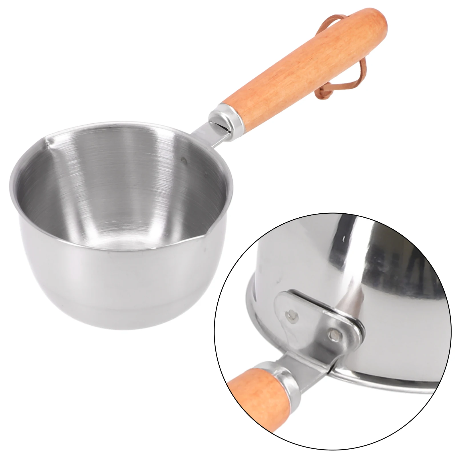 

Stainless Steel Melting Pot Suitable for Induction Gas or Electric Stoves Convenient Hanging Design for Storage