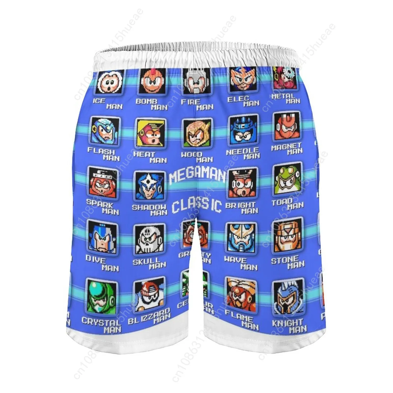 Classic Megaman Bosses Men'S Beach Shorts Quick Dry Travel Swimsuit Trunks Surf Pants Sports Pants Megaman Robot Masters Nes