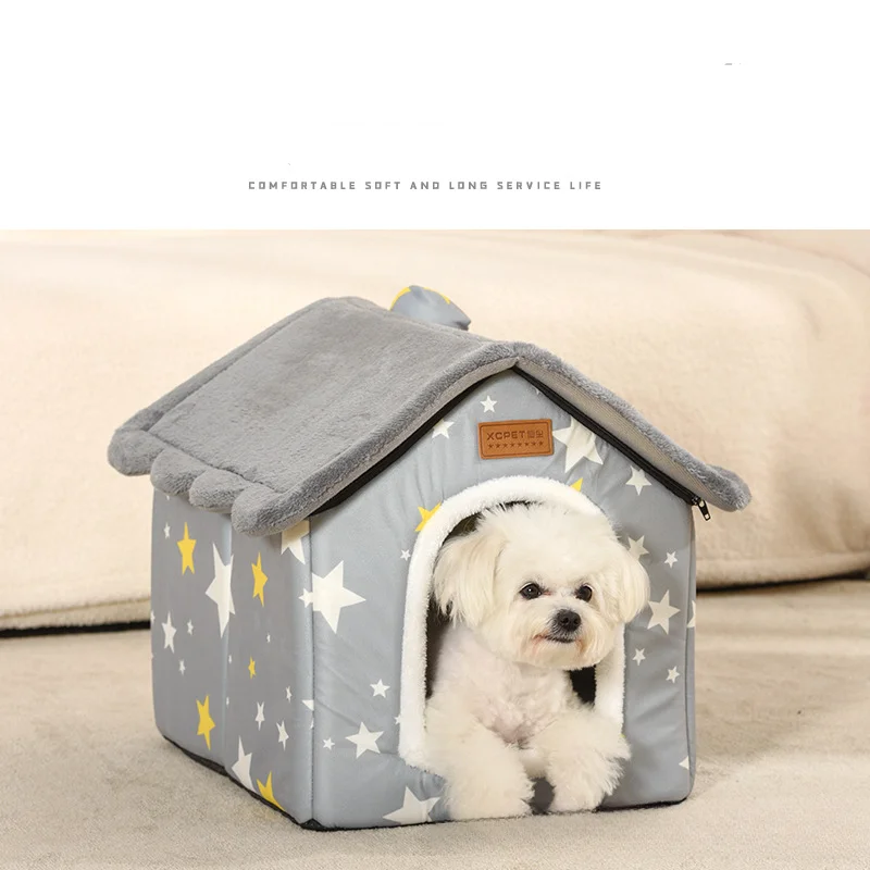 Foldable Cat/dog Pet Nest Detachable and Washable Cat House Dog House Indoor Cat Nest Suitable for Small and Medium-sized Pets dog house