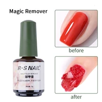 RS NAIL Magic Fast Remover Nail Gel Polish Remover 15ml UV Gel Polish Delete Matte Primer Acrylic Base Top Coat Clean Remover 1