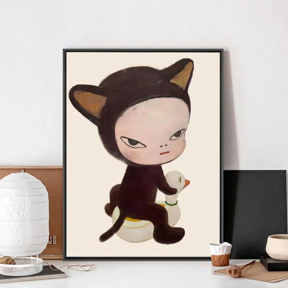 Y-Yoshitomo Nara Poster No Framed Poster Kraft Club Bar Paper Vintage Wall Art Painting Bedroom Study Stickers
