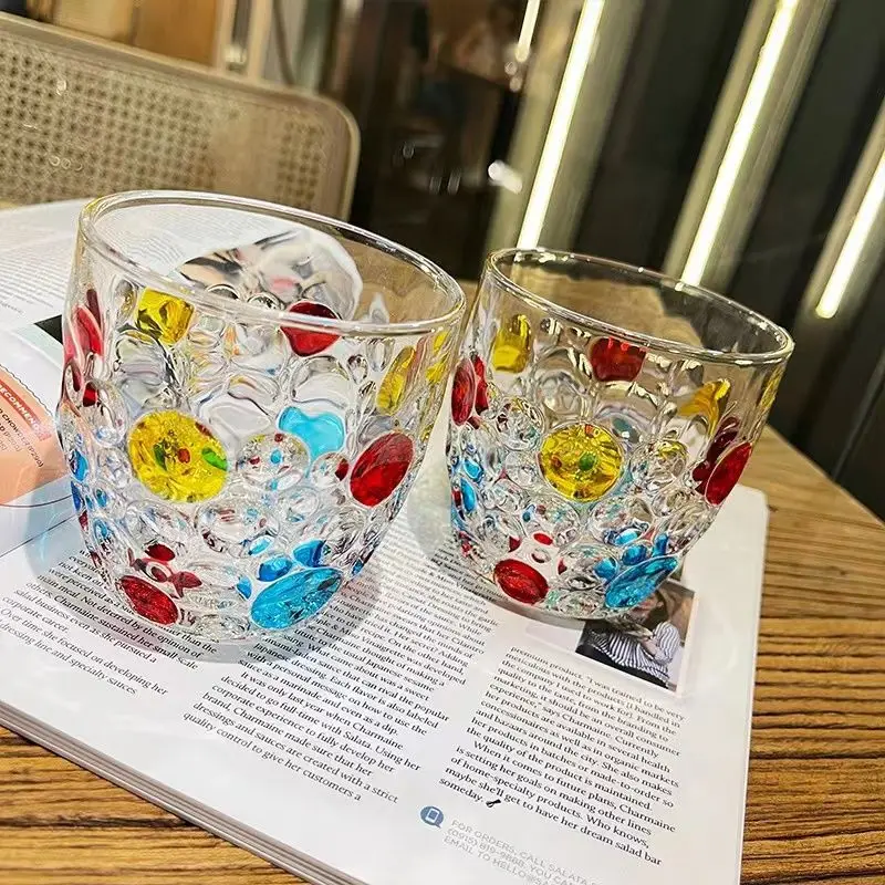 320ml Italy Zecchin Design Crystal Color Whiskey Cup Coffee Tumbler Gothic Dazzle Whisky Liquor Wine Glass Water Glassware 2pcs