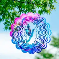 Hummingbird Wind Spinner 3D Metal Kinetic Wind Chime Hanging Unique Garden Decor Bird Wind Catcher for Outdoor Yard Art Ornament 1