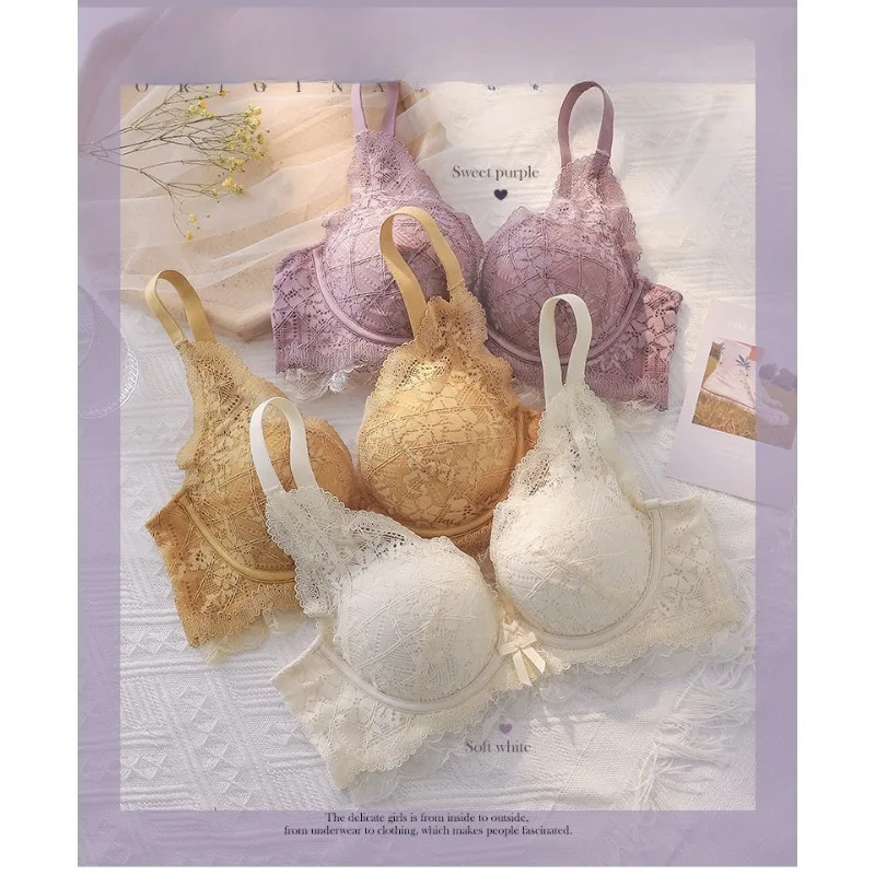 

Women's Lingerie Lace Sexy Push-up Thickening Breathable Upper Breast Adjustable Bra