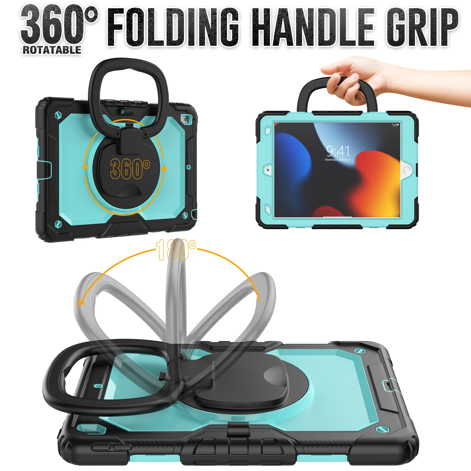 Heavy Duty Rugged Tablet Case with Kids Cover Protection