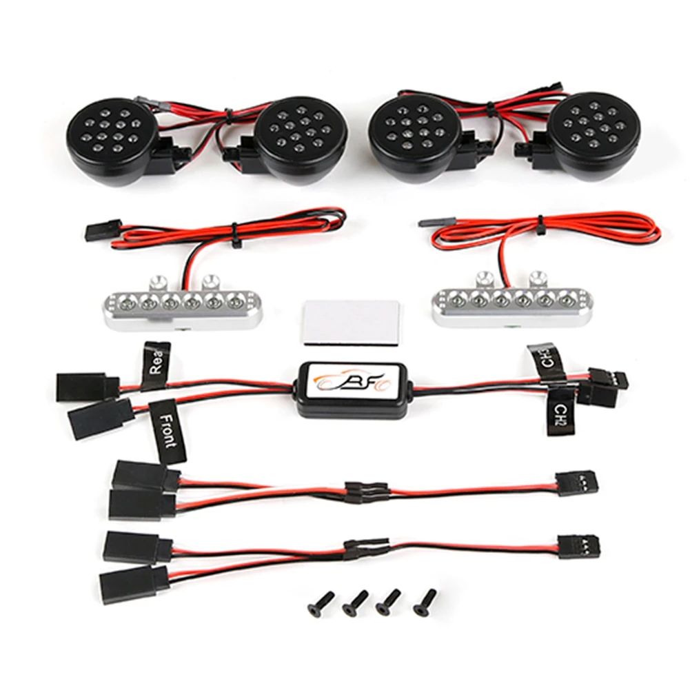 

Headlight Lamp and Rear Light LED Light Set for 1/5 ROVAN KM BAJA 5T TRUCK RC CAR PARTS,Silver