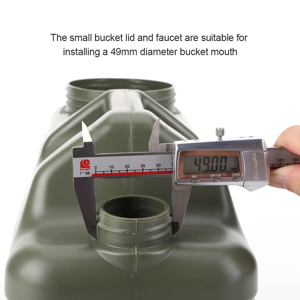 1-5 Stück tragbare Wassereimer-Dichtung abdeckung mit Wasserhahn Camping Wassereimer abdeckung Wassersp eicher behälter deckel für Camping wanderungen – Detail 4