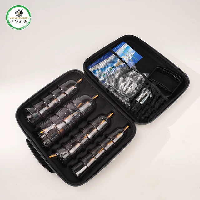 ZHONGYAN TAIHE 24-Piece ABS Cupping Therapy Set with Handheld Vacuum Pump for Home Muscle Pain Relief & Detox 2