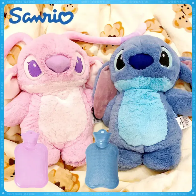 

Горячая Распродажа, зимние бутылки для воды Stitch с клубничным медведем, плюшевая Теплая бутылка для рук, мягкая аниме кавайная зимняя теплая ручная сумка, Рождественский подарок