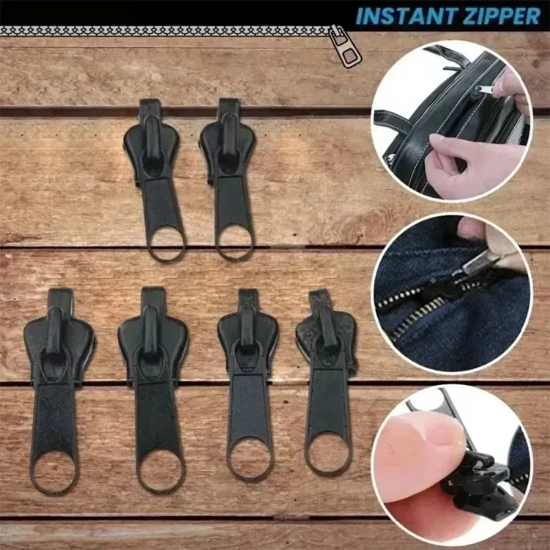 24-Piece Black Instant Zipper Repair Kit with New Design