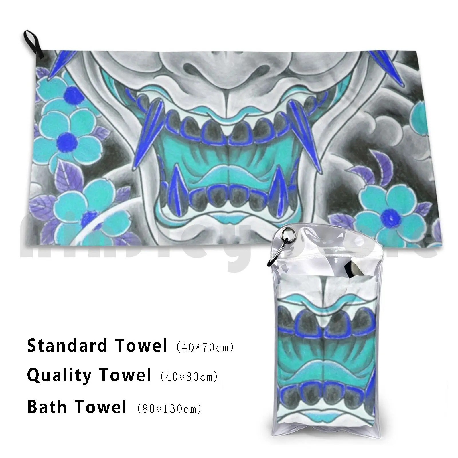 Goro Majima Hanya Tattoo Blue Version Bath Towel Beach Cushion Yakuza