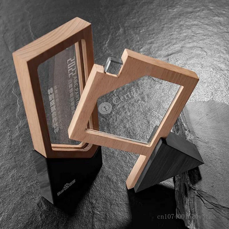 Customized Creative Inkstone Crystal Trophy Honor Medal Premium Company Excellent Employee Souvenir, Reward Home Decoration, 1Pc