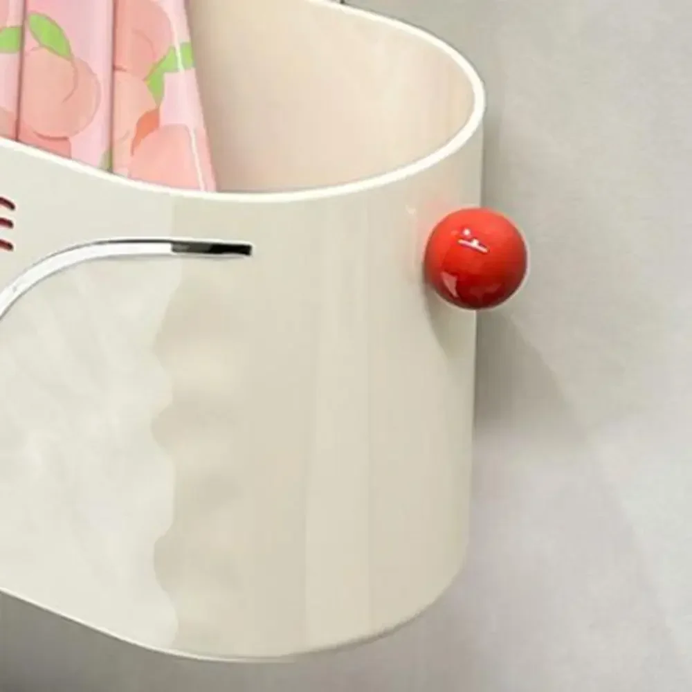 New Plastic Suction Cup Face Towel Storage Basket Wall Hanging Punch Free Washcloth Storage Box Drainable Removable 4