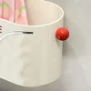 New Plastic Suction Cup Face Towel Storage Basket Wall Hanging Punch Free Washcloth Storage Box Drainable Removable 4