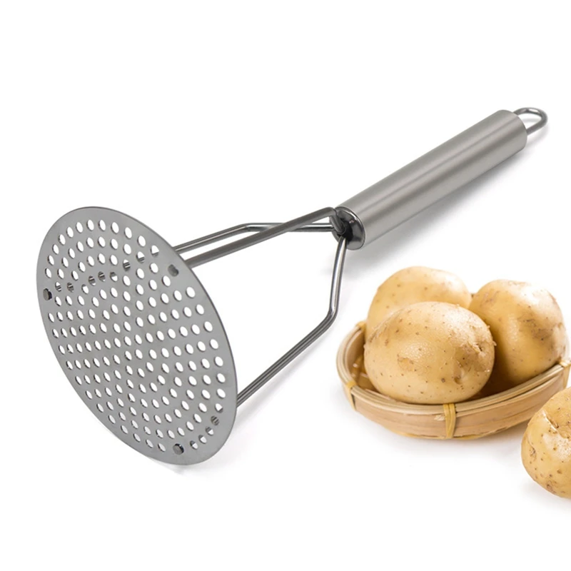 Potato Masher Potato Press With Handle Household Stainless Steel Masher For Mashed Potato Kitchen Mash Tool Food Crusher Kitchenware Fruits potato masher