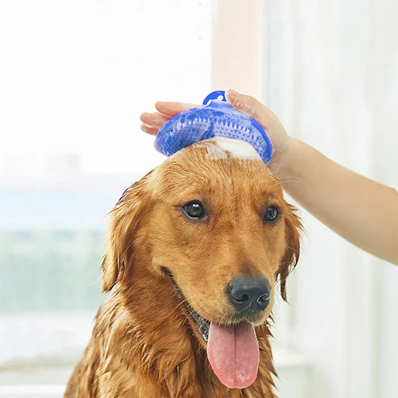 Dog Shower Brush Silicone Pet Massage Brush Short Haired Cat Scrub Shower Gloves cat grooming brush pet grooming gloves