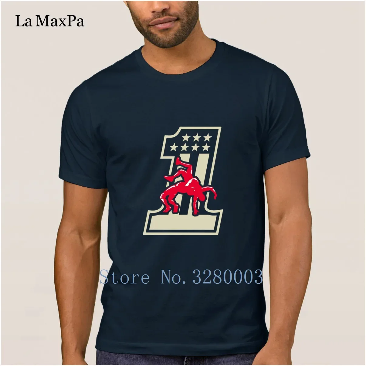 La Maxpa Print Best Men T Shirt Wrestlings Numero Uno Usa American T-Shirt Sunlight Leisure Tshirt For Men Slim Cheap