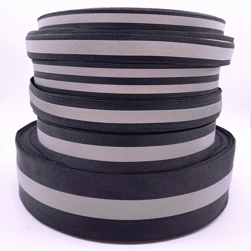 5 Yards 10mm 15mm 20mm 25mm 50mm Safety Reflective Sew on Fabric Tape Strap Vest Webbing reflective tape