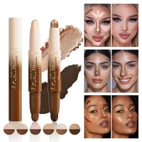 Bâton de Contour à Double extrémité, crème imperméable à couverture complète, correcteur d'ombre, finition naturelle pour tous les tons de peau 2