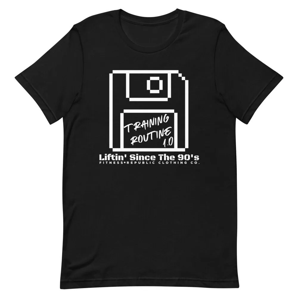 Routine Di Allenamento 1.0 Floppy Disk Athletic Fit Gym T-Shirt
