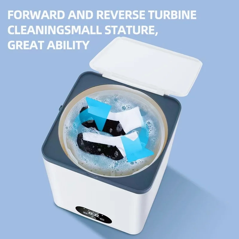 Blue-purple antibacterial mini washing machine, washing socks, underwear, towels, baby clothing, small pieces of clothing