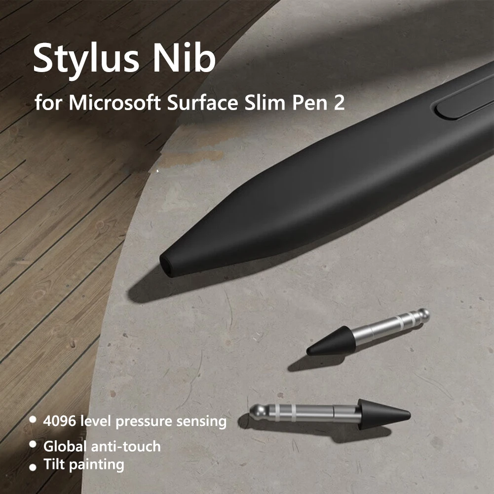 2pcs Capacitive Stylus Tip Replacement 2.5cm Capacitive Stylus Nib Accessories High Sensitivity for Microsoft Surface Slim Pen 2