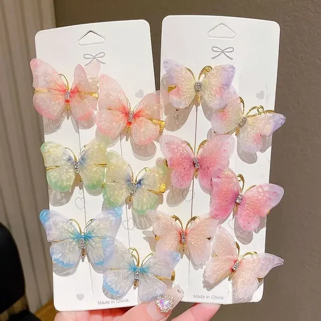 2025 Hot Sale! 6Pcs Rainbow Butterfly Hair Clips Set -Cute Hairpins for Girls & Women Stylish Barrettes Fashion Hair Accessories 2