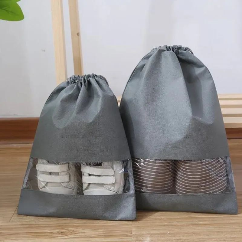 Shoes Storage Bags Closet Organizer Non-woven Travel Portable Non-Woven Bag Waterproof Pocket Clothing Classified Hanging Bag