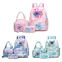 3pcs Lilo & Stitch Anime Backpack Set With Lunch Bag And Pencil Bag, Large Capacity Lightweight And Breathable Outdoor Knapsack 1