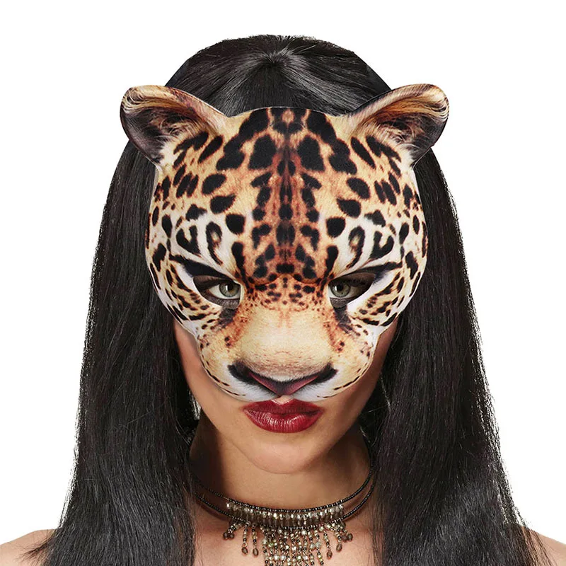

Tiger Leopard Mask Leopard Tiger Masks Imitation Animal Pattern Unisex Masquerade Mask For Dance Party Costumes Cosplay Props