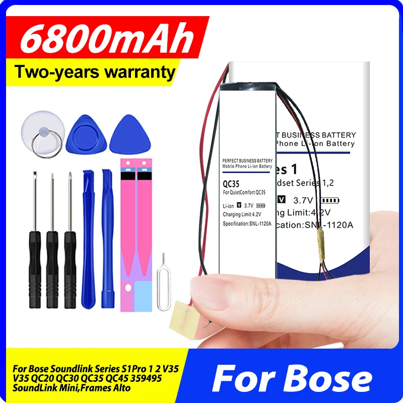 502035 Pa-Bs30 Qc35 Batteria Per Bose Soundlink Series S1Pro 1 2 V35 V35 Qc20 Qc30 Qc35 Qc45 359495 Soundlink Mini,Frames Alto