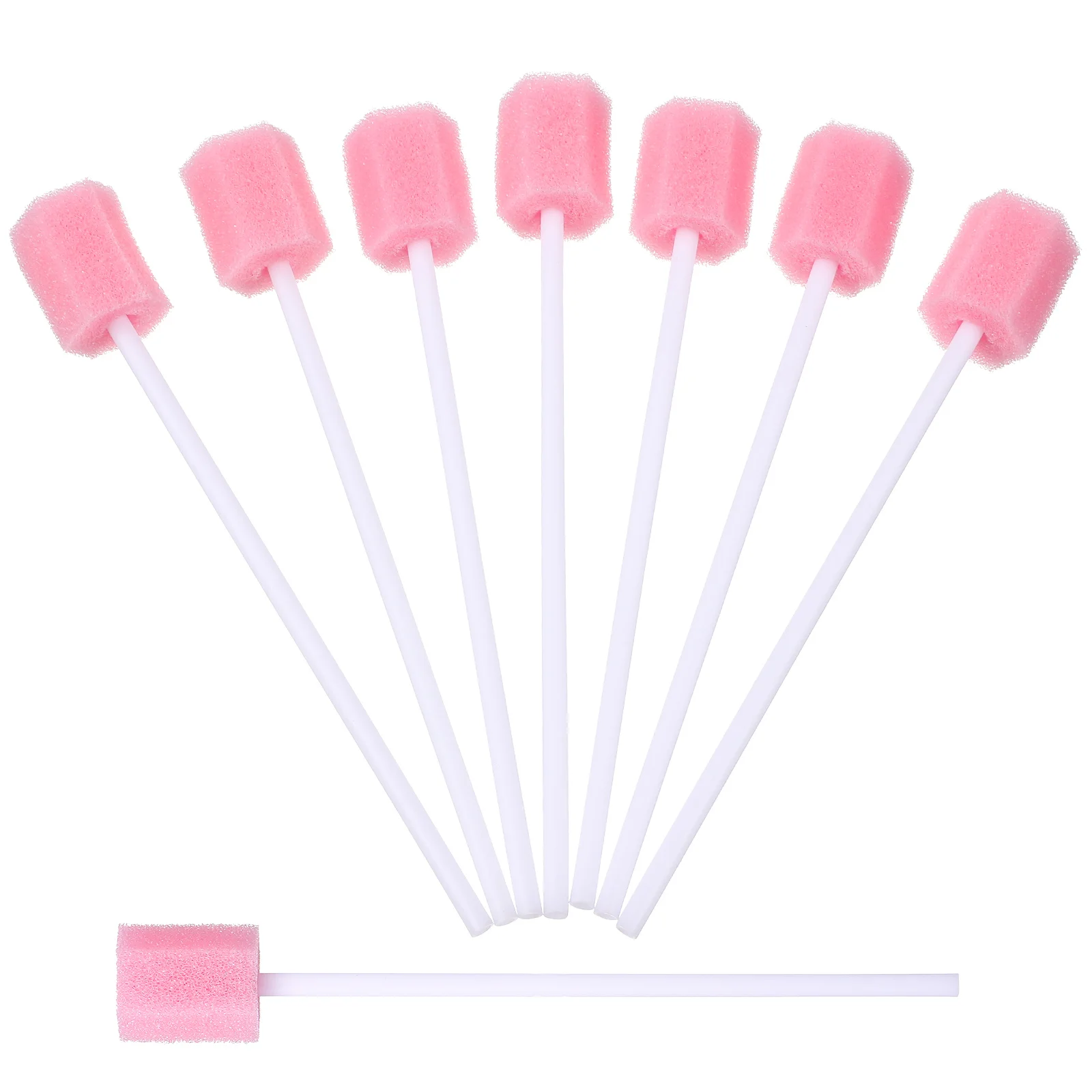 

ROSENICE 100pcs Disposable Oral Care Sponge Swab Tooth Cleaning Mouth Swabs (Pink)