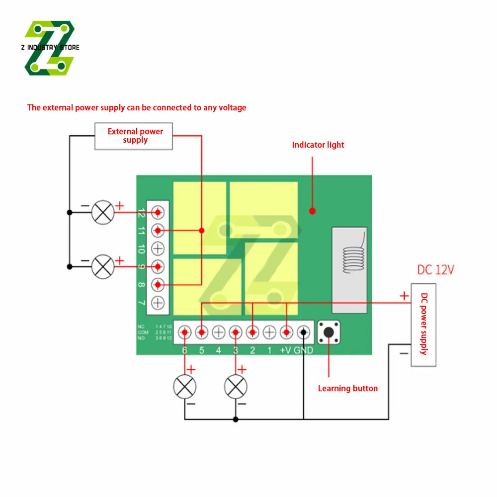 433MHz 315MHz     DC 12V 4CH  ű  Ʈ    RF ġ