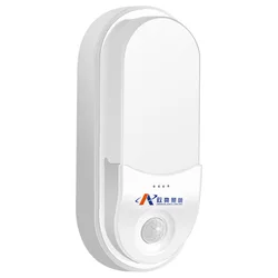 8W 12W Recessed Path Road Explosion Proof Stair Rechargeable White Voice Human Motion Sensor Photocell Emergency Wall Light