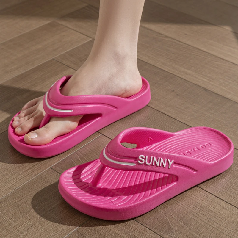 Thick Platform EVA Flip Flops For Women Summer Clip Toe Non Slip Beach Sandals Woman Men Comfortable Soft Sole Cloud Slippers — view 6