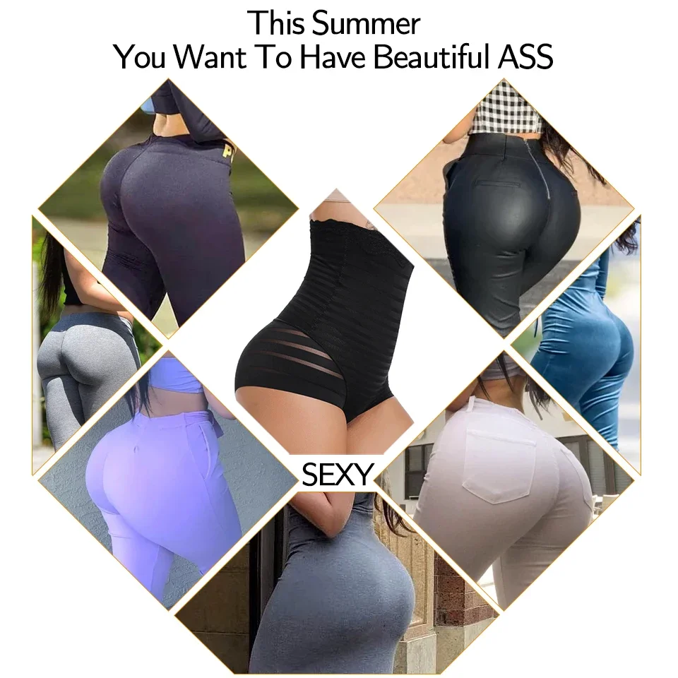 Women Body Shaper High Waist Sexy Briefs Slimming Underwear Butt Lifter Waist Trainer Tummy Control Panties Belly Girdle Panty