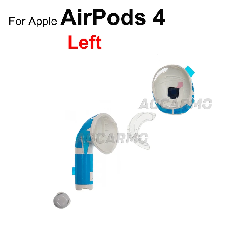 Apple AirPods 4용 Aocarmo 왼쪽 + 오른쪽 이어폰 하우징 헤드폰 케이스 교체 부품