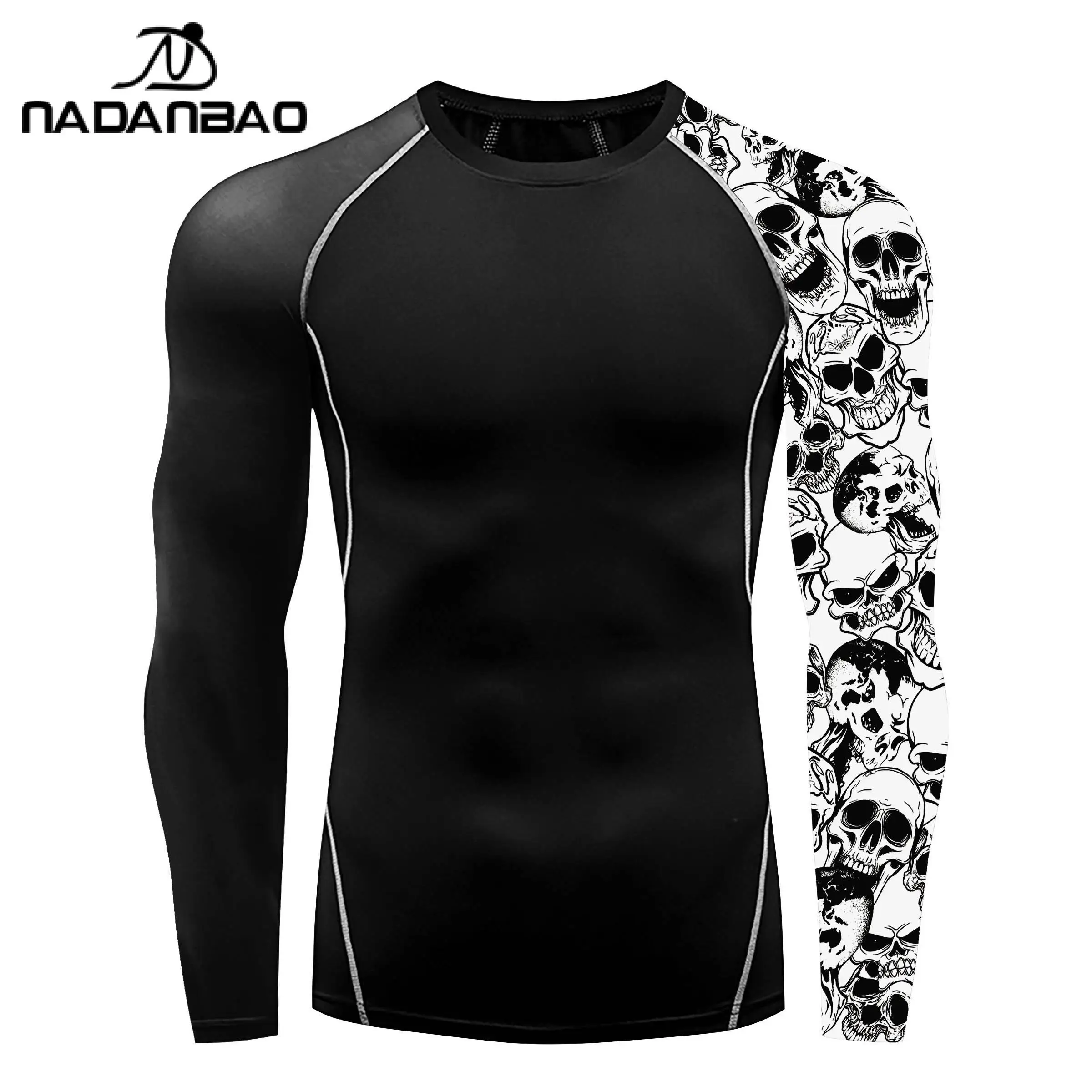 Rash Guard Surfing Swimsuit 3D Printing Quick Drying For Men Surfing Beach