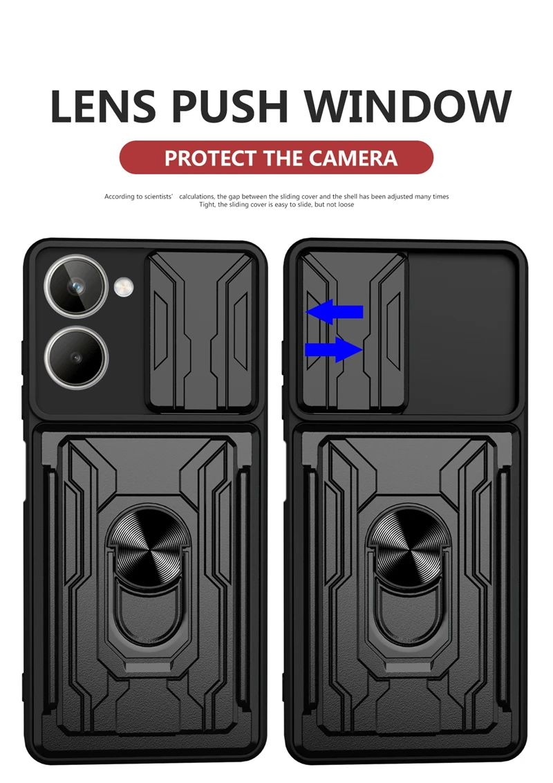 Case For Xiaomi Poco X6 X5 Pro 5G F3 F4 GT F5 5G M4 M5 M6 Pro X3 NFC X4 GT Grade Card Slot Cover Poco C40 Cover With Ring S3109e8fb5b4c40fba292474967a80aee9