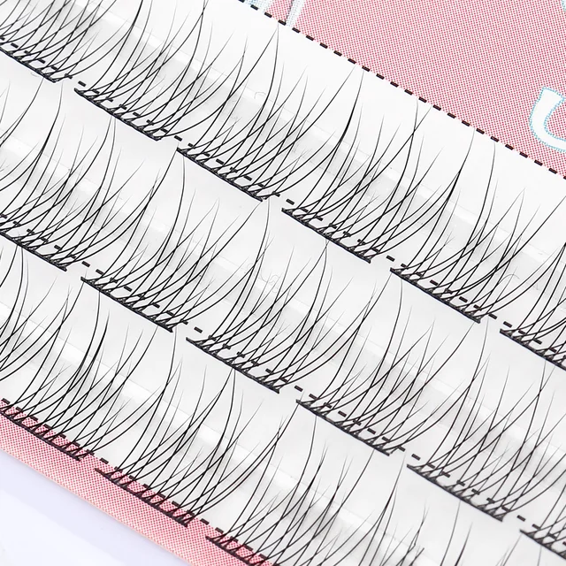 Hot 36D Mink Cluster Eyelash Extension Fish Tail Natural Volume Soft Faux Eyelashes Clusters Individual Lashes Makeup Cilia Lash