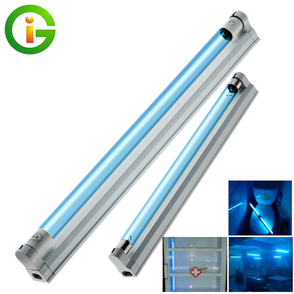 UV Disinfection Lamp 8W 15W Germicidal Light T5 Tube UVC Sterilizer Kill Dust Mite Ozone Sterilizer for Bedroom / Hospital
