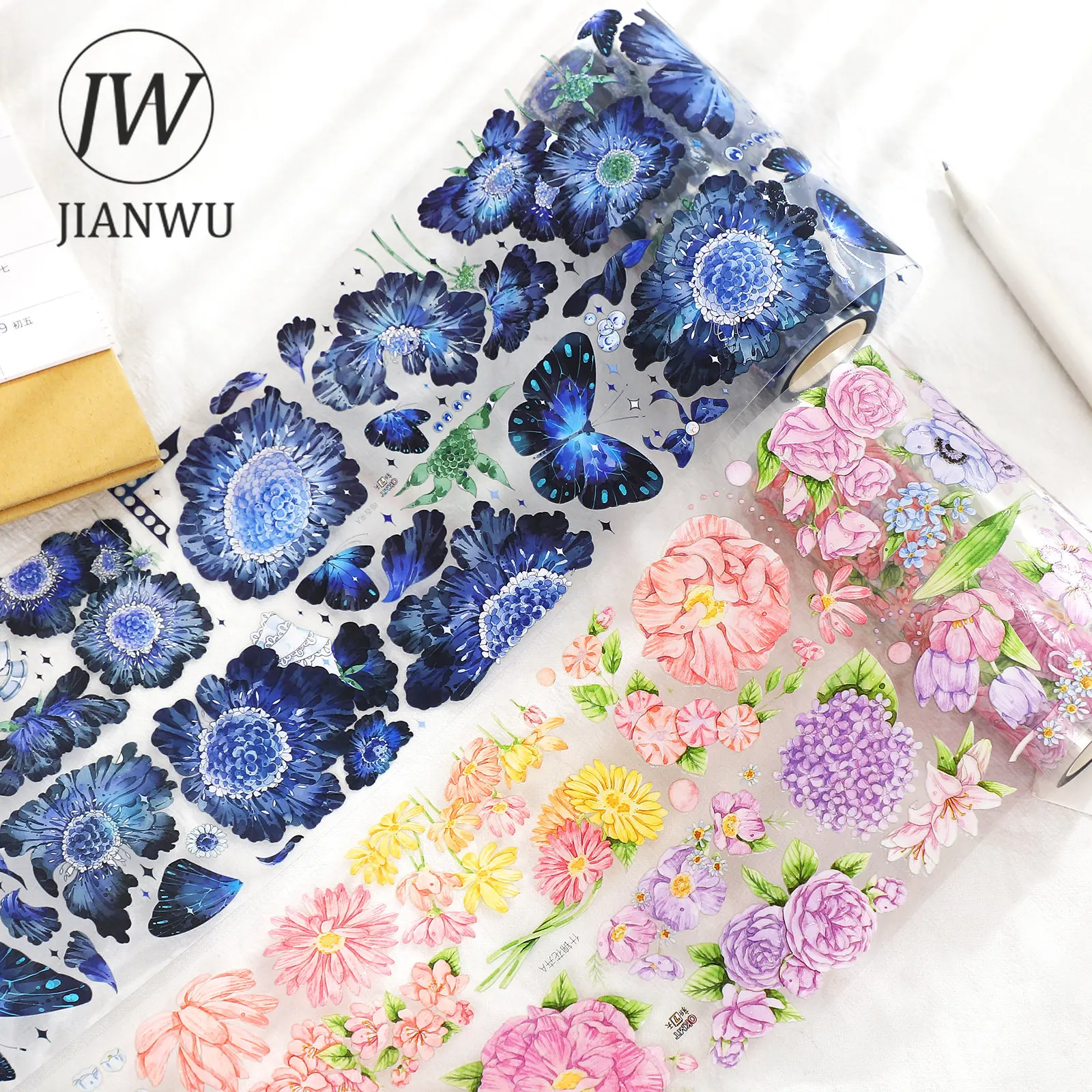 

JIANWU 300cm Cute flowers PET tape Creative styling scrapbook DIY sticker kawaii journal material