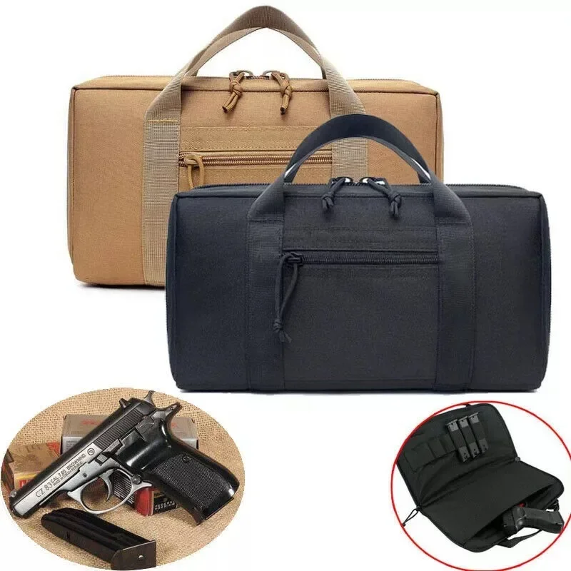 

Tactical Pistol Gun Carry Bag Case for Glock 17 Beretta PX4 G2C Shockproof Padded Magazine Pouch Military Universal Handgun Bag