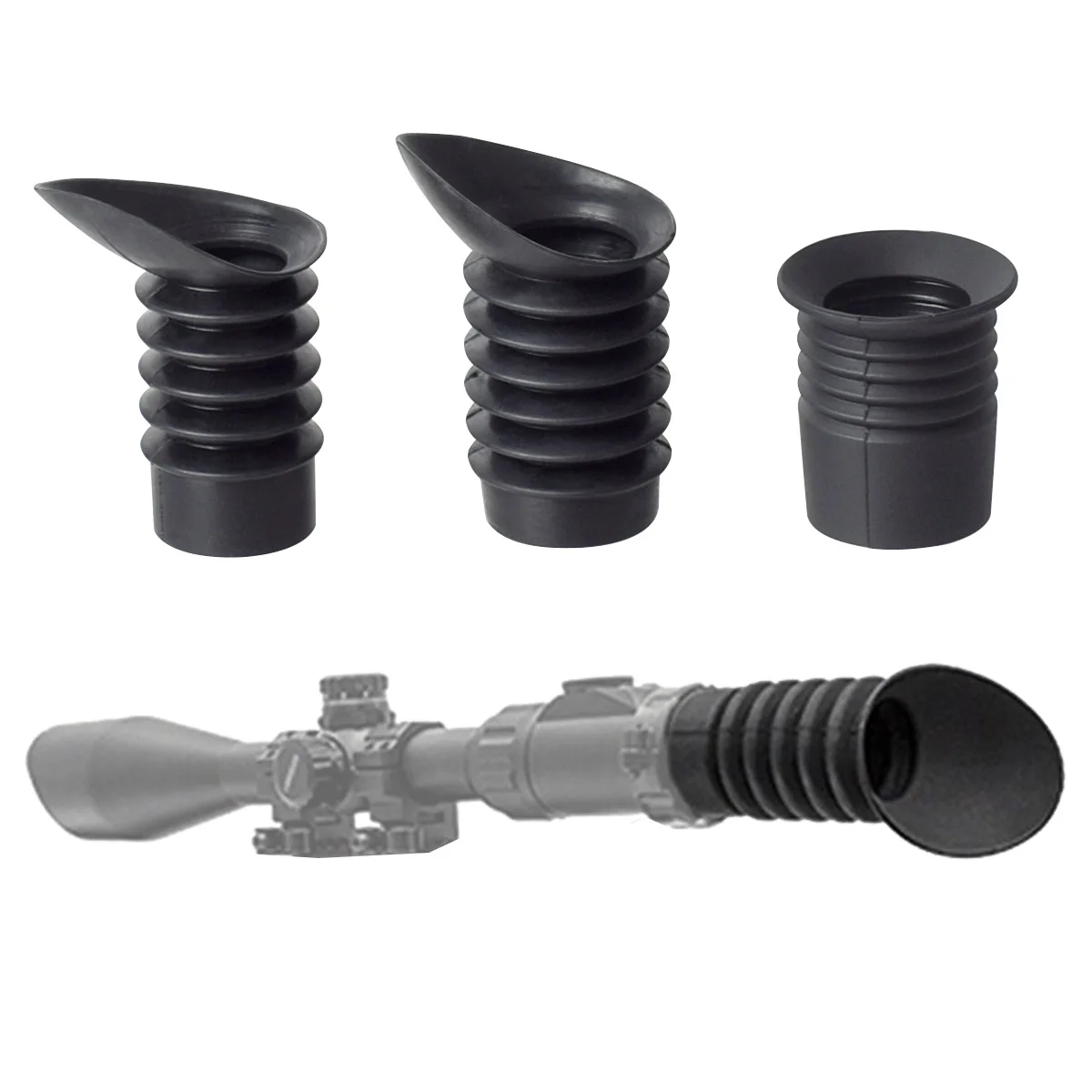 Rubber Hunting Scope Eye Cup Protector Black