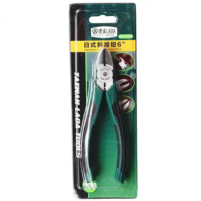 LAOA CR-V 낚시 플라이어, 일본형 긴 코 대각선 플라이어, 와이어 커터, 측면 절단 니퍼, 멀티 툴, 6 인치